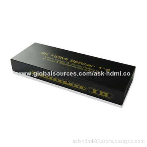 Review professional HDMI splitter, 1x4 with best price, no loss quality, support 3D, 4K